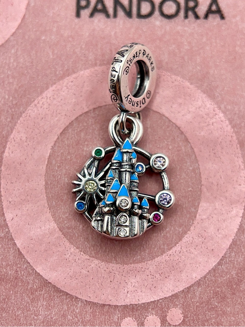 Pandora Disney Parks Sleeping Beauty Castle Pixar Ferris Wheel Dangle Charm